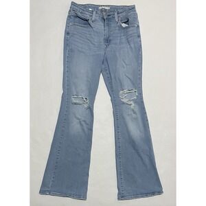 Levis 726 Distressed Jeans 31 X 30 Womens Pants Stretch High Rise Flare Bell